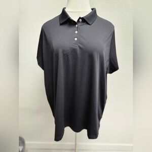 LANDS END Black Polo 4XL